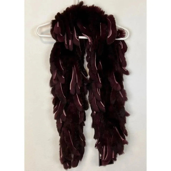 Diana Rosh Natural dyed Rabbit fur scarf - Picture 8 of 11